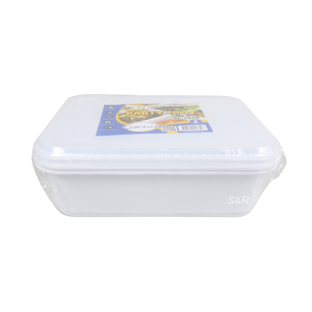 Carnival 2-piece Large Party Tray with Lids